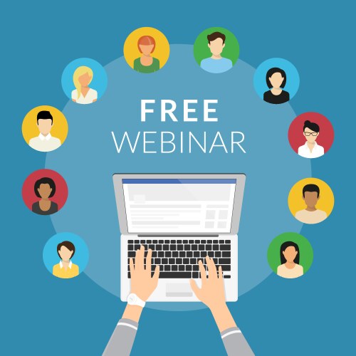 free webinar concept vector image