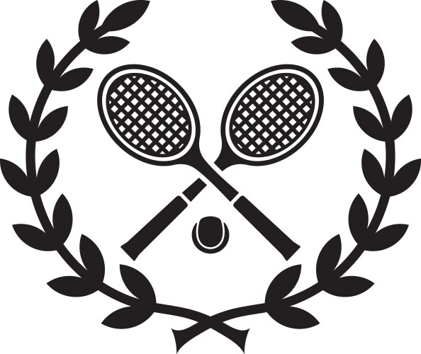 Tennis Wreath Icon Vector Image