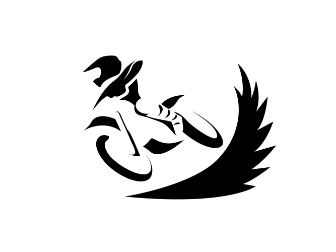 Motocross Rider Speed Vector Image