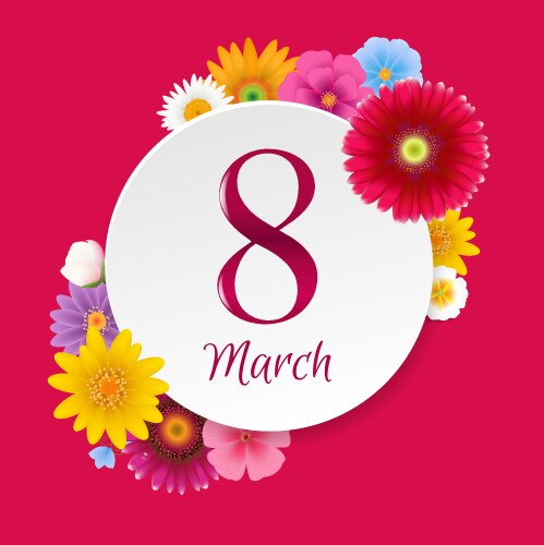 8 march banner vector image