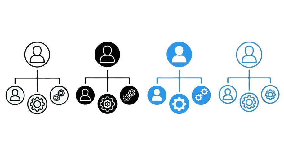 Organization Chart Icons - Hierarchy & Structure – Royalty-Free Vector ...