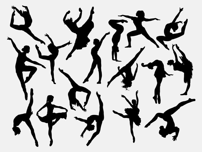 Hip Hop Dance Silhouette Vector