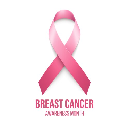 Pink Breast Cancer Ribbon Vector Image