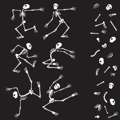 Skeleton practicing yoga Royalty Free Vector Image