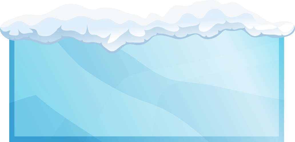 Frozen arctic cracked ice frame Royalty Free Vector Image