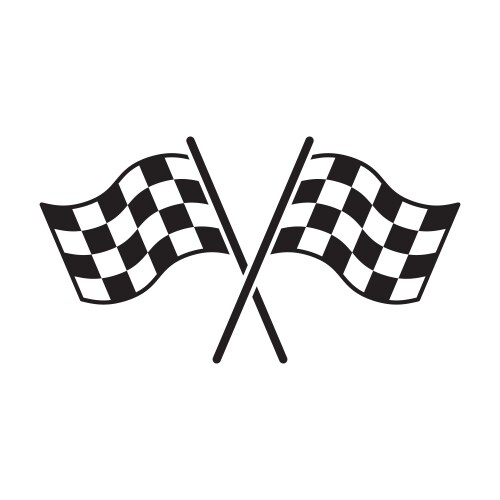 Checkered flag - symbol racing Royalty Free Vector Image