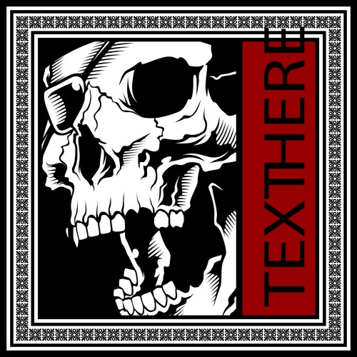 Skull retrovintagedetail hand drawing Vector Image