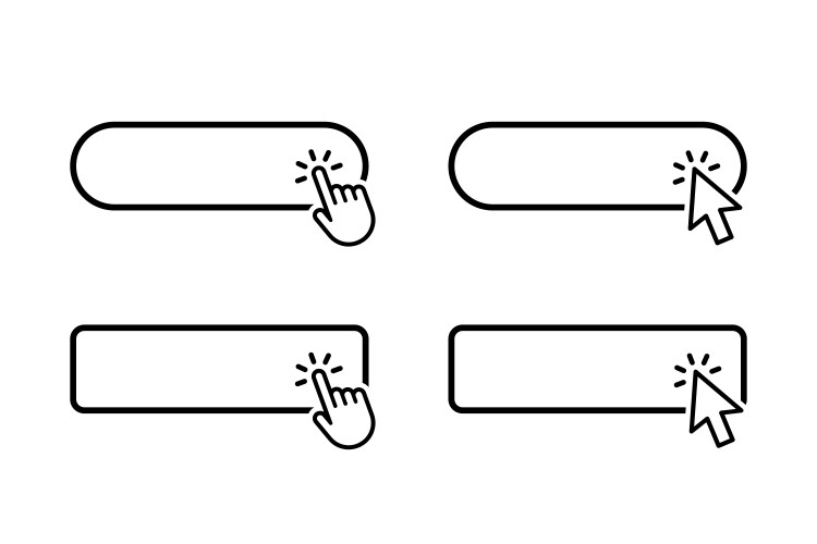 Call to Action Button with Cursor vector image