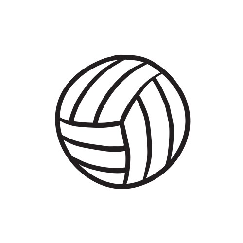 Volleyball Ball Sketch Icon Vector Image