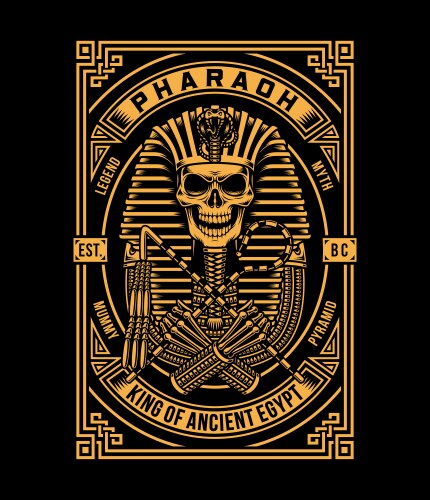 Pharaoh Skull - Ancient Egypt Vector Image