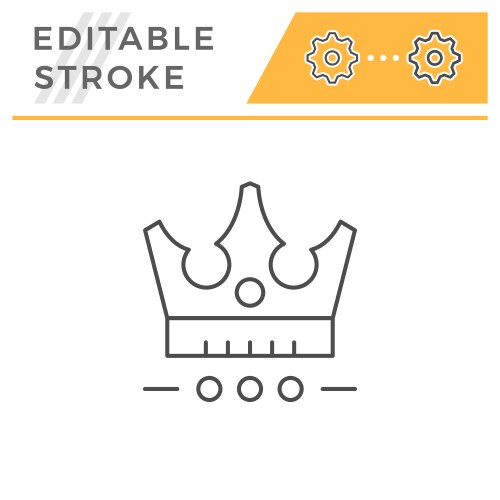 Crowns black line icons collection Royalty Free Vector Image