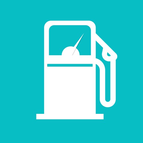 gas petrol station or fuel refill icon shape vector image