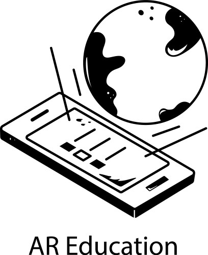 Ar learning Royalty Free Vector Image - VectorStock