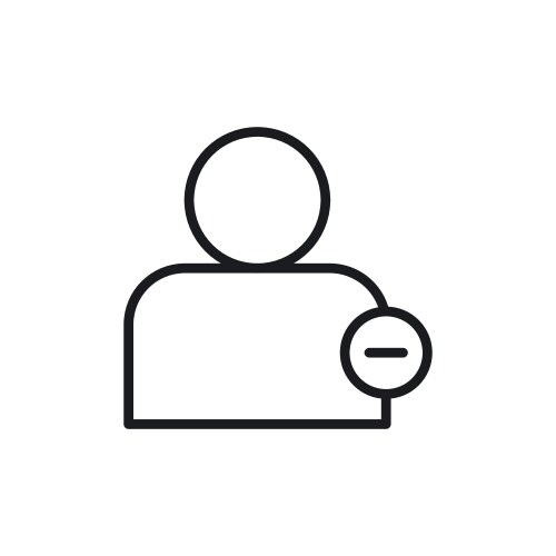 Remove user icon set delete account button symbol vector image