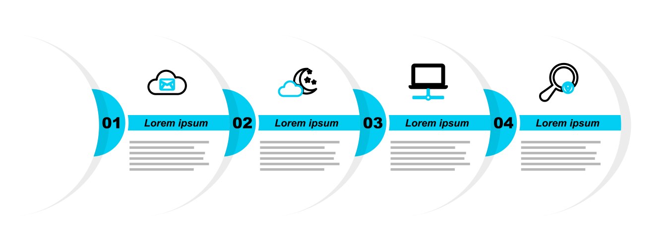 Set line search location computer network cloud vector image