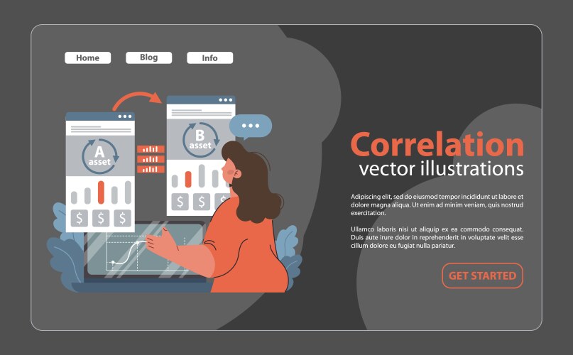 Analyzing asset correlation for informed vector image