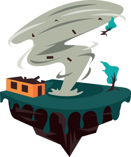 Climate change tornado theme Royalty Free Vector Image