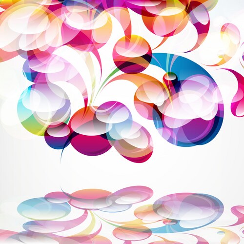 Abstract colorful arc-drop background Vector Image