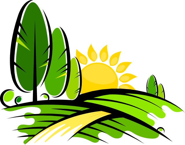 Landscape With Trees And River Royalty Free Vector Image Landscape With Trees And River Royalty Free Vector Image