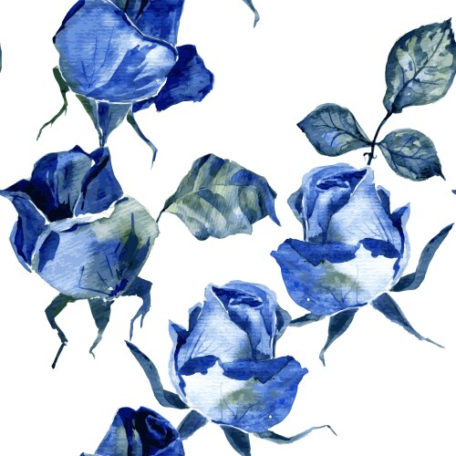 Seamless endless pattern with roses and thorns Vector Image