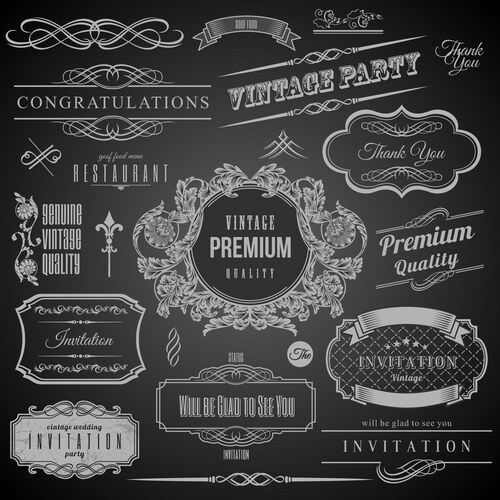 Vintage Decorative Elements Royalty Free Vector Image