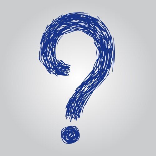 question mark 3 vector image