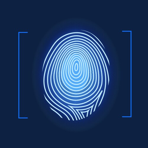 Fingerprint scan Royalty Free Vector Image - VectorStock