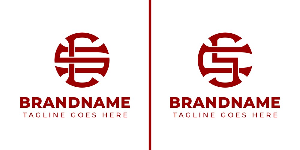 CS & SC Monogram Logo - Elegant Initials – Royalty-Free Vector ...