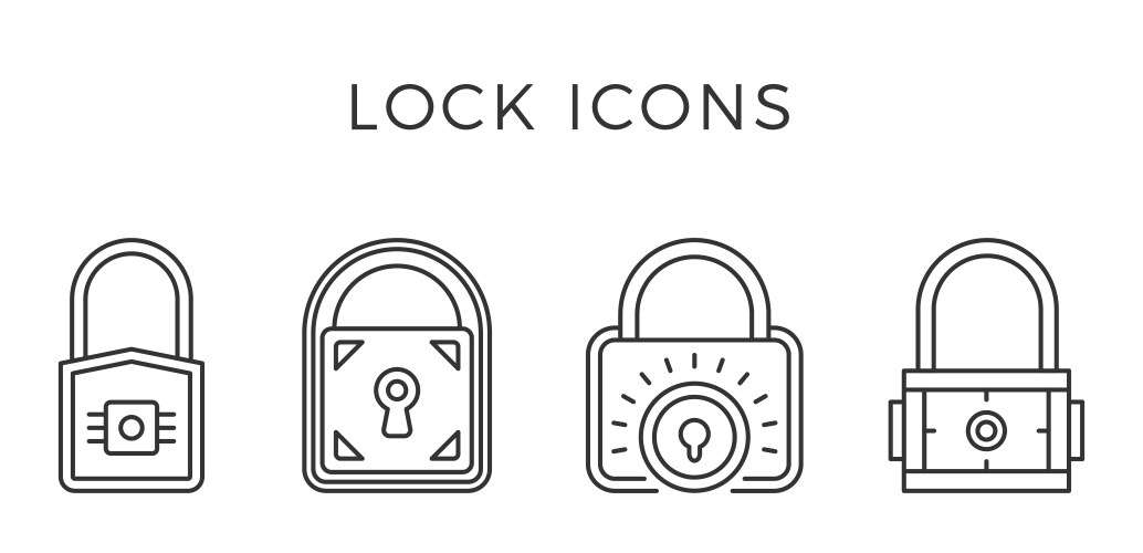 Cap icon collection of outline thin line symbol Vector Image