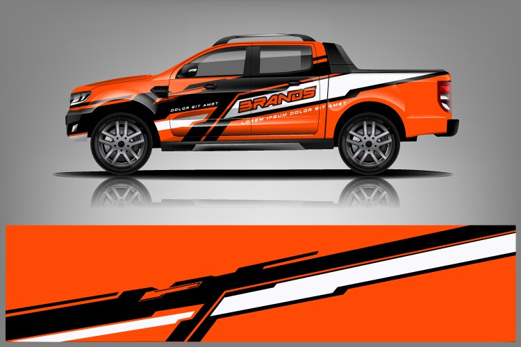 Truck wrap design sticker and decal Vector Image