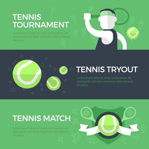 Tennis banners vector image