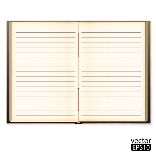 Open notebook Royalty Free Vector Image - VectorStock
