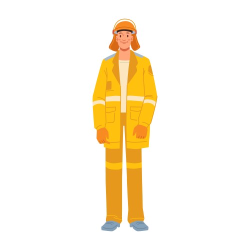 Firefighter fireman or rescuer wearing fireproof Vector Image