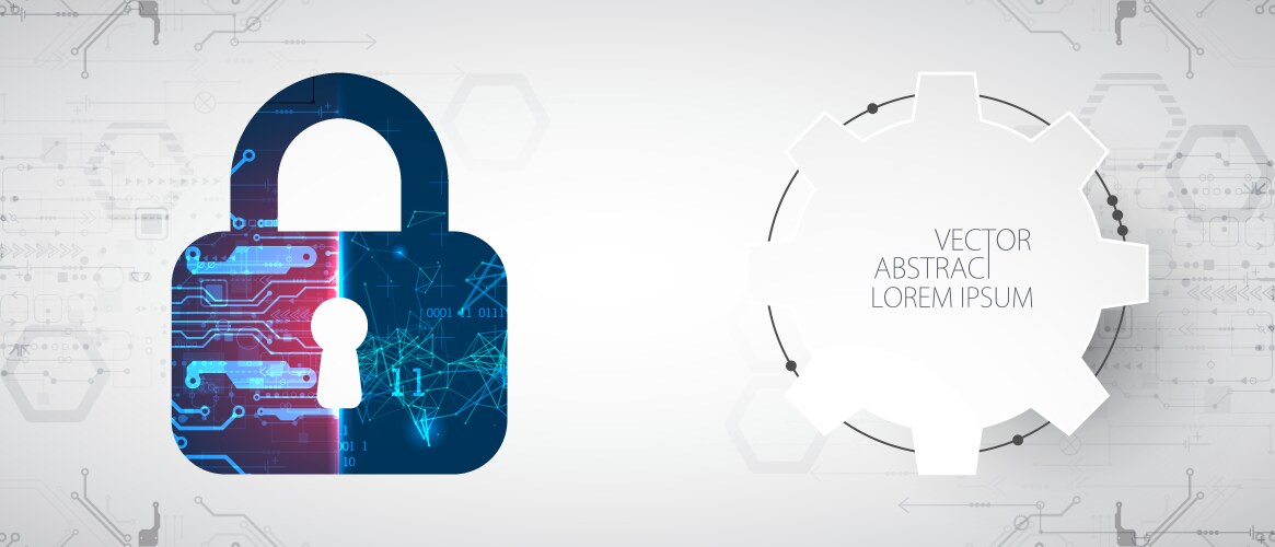 Cyber security and padlock icon Royalty Free Vector Image