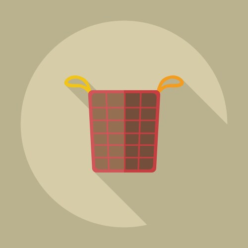 Flat modern design with shadow icons basket vector image