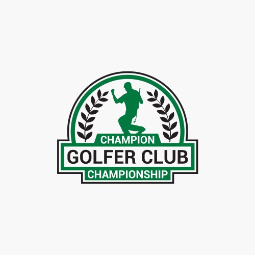 Golf Badge Logo Template Vector Image