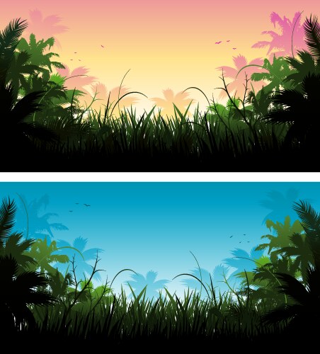 Jungle background Royalty Free Vector Image - VectorStock