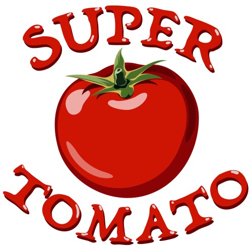 Red tomato Royalty Free Vector Image - VectorStock