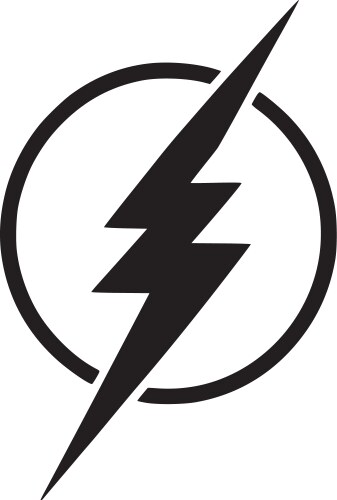 electricity - minimalist and simple silhouette vector image