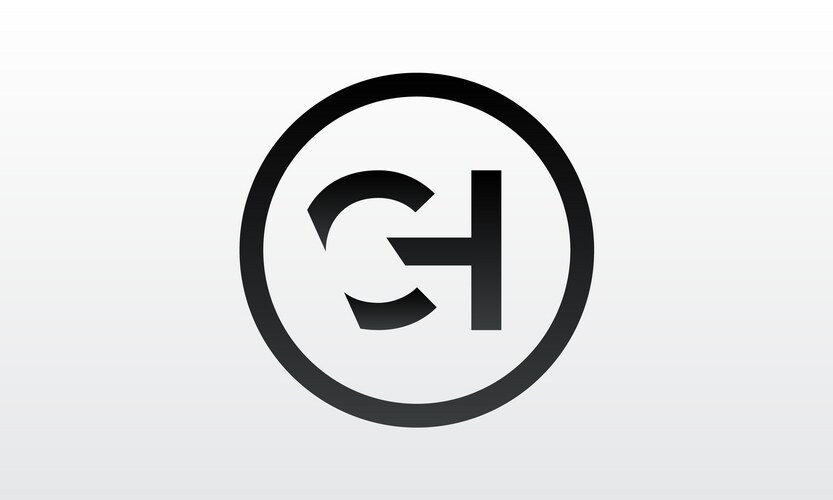 Initial ch letter logo with creative modern Vector Image