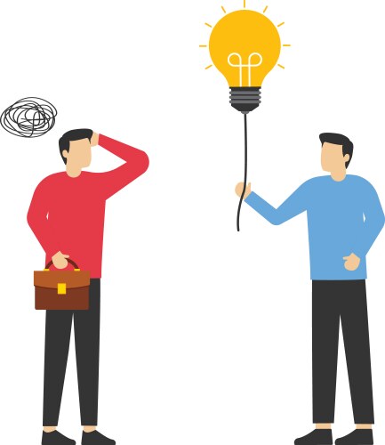 Problem solving skill to think of solution creati vector image