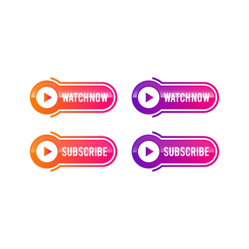 Set of 3d web buttons action button hand cursor vector image