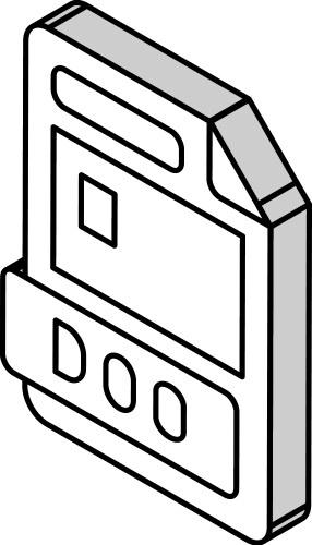 Doc file format document isometric icon vector image