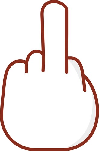 Middle finger Vector Image