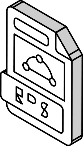 eps file format document isometric icon vector image