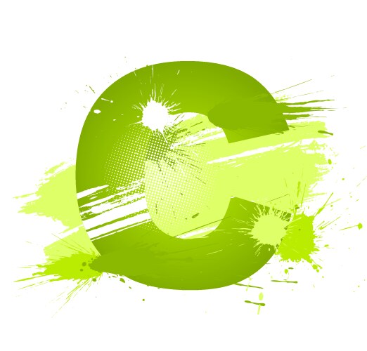 Gradient splashes font Royalty Free Vector Image
