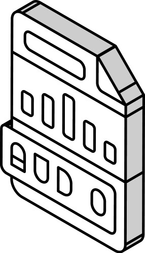 Audio file format document isometric icon vector image