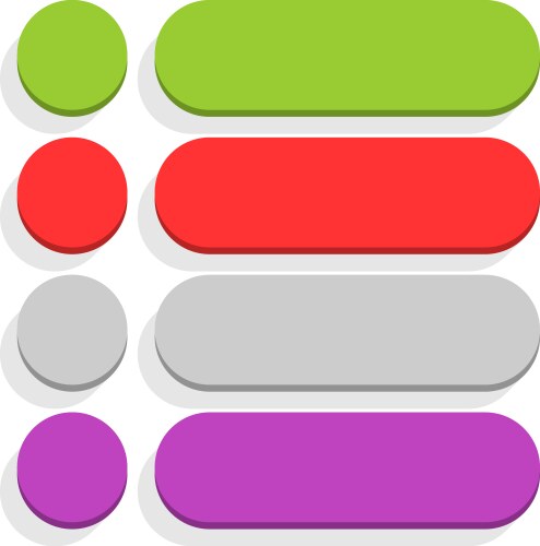 Flat blank icon empty internet color button Vector Image