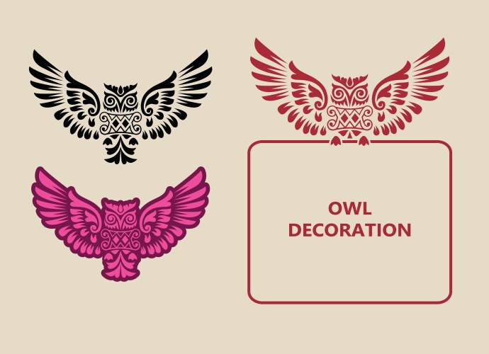Flying owl bird Royalty Free Vector Image - VectorStock