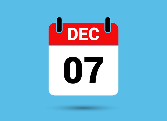 December 7 calendar Vector Images & Graphics for Commercial Use ...